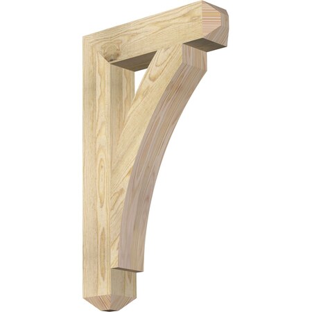 Ekena Millwork Thorton Craftsman Rough Sawn Bracket, Douglas Fir, 4"W x 18"D x 30"H BKT04X18X30THR04RDF